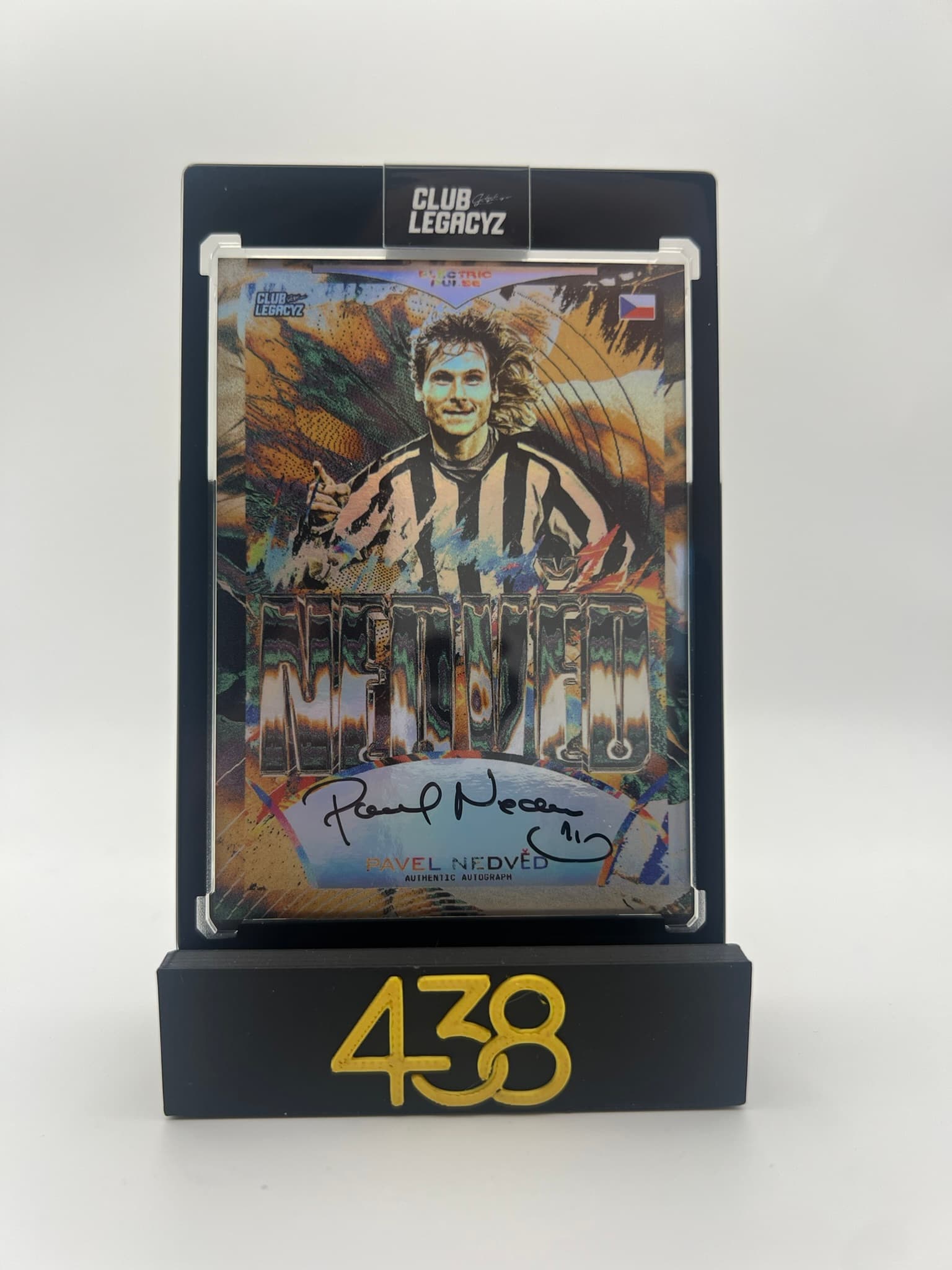 Pavel Nedved Electric Pulse On Card Autograph 52/75