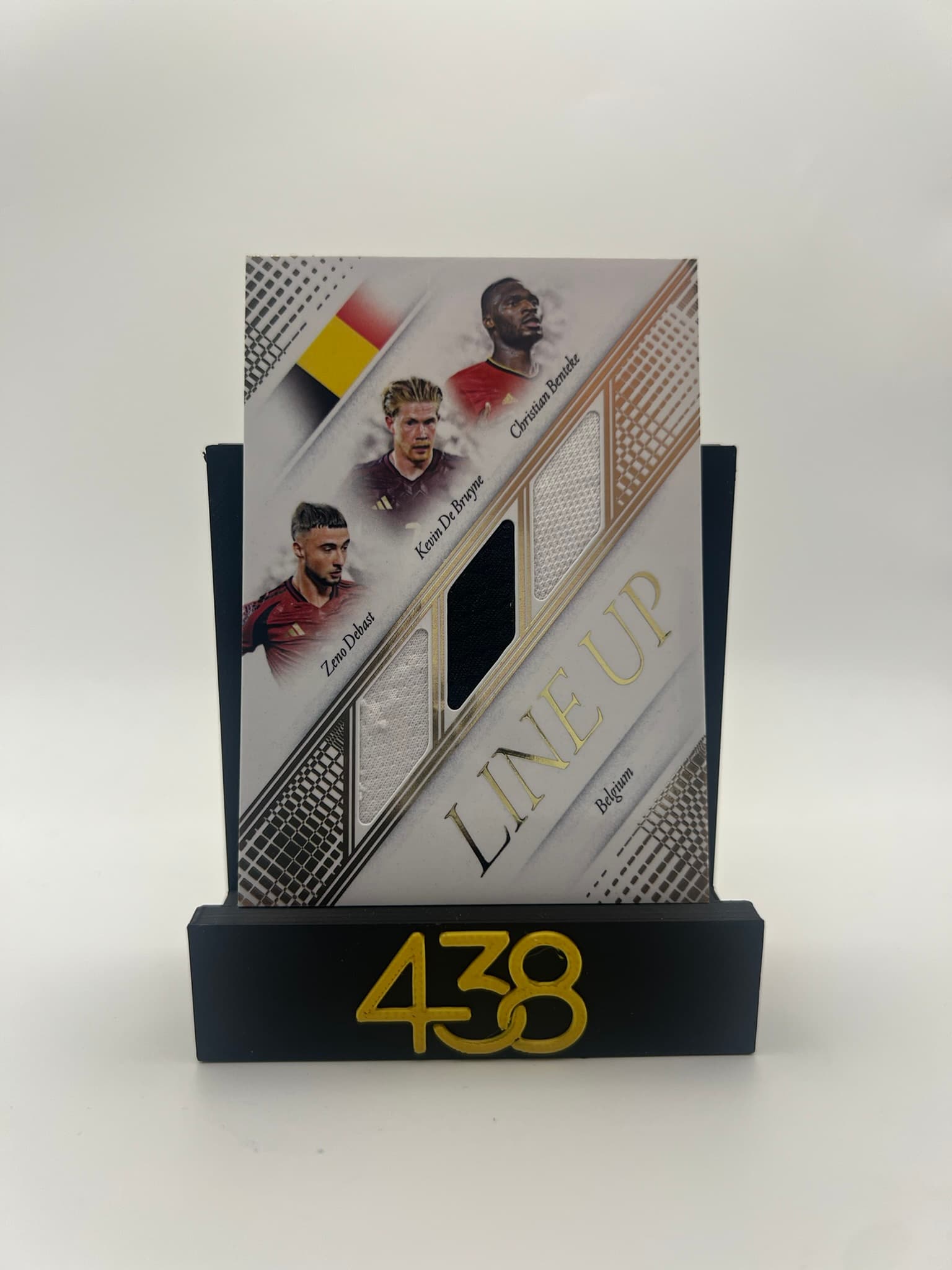 Kevin De Bruyne, Zeno Debast, Christian Benteke Line Up Match Worn Patch 01/15