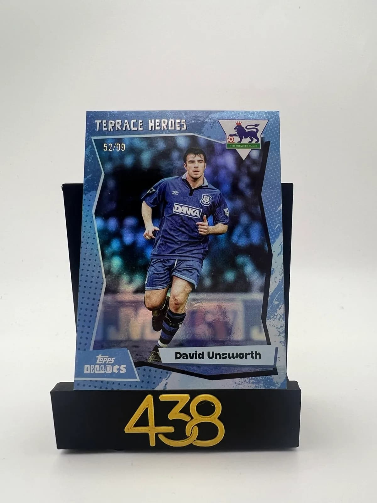 Topps Decades - David Unsworth Blue Terrace Heroes 52/99