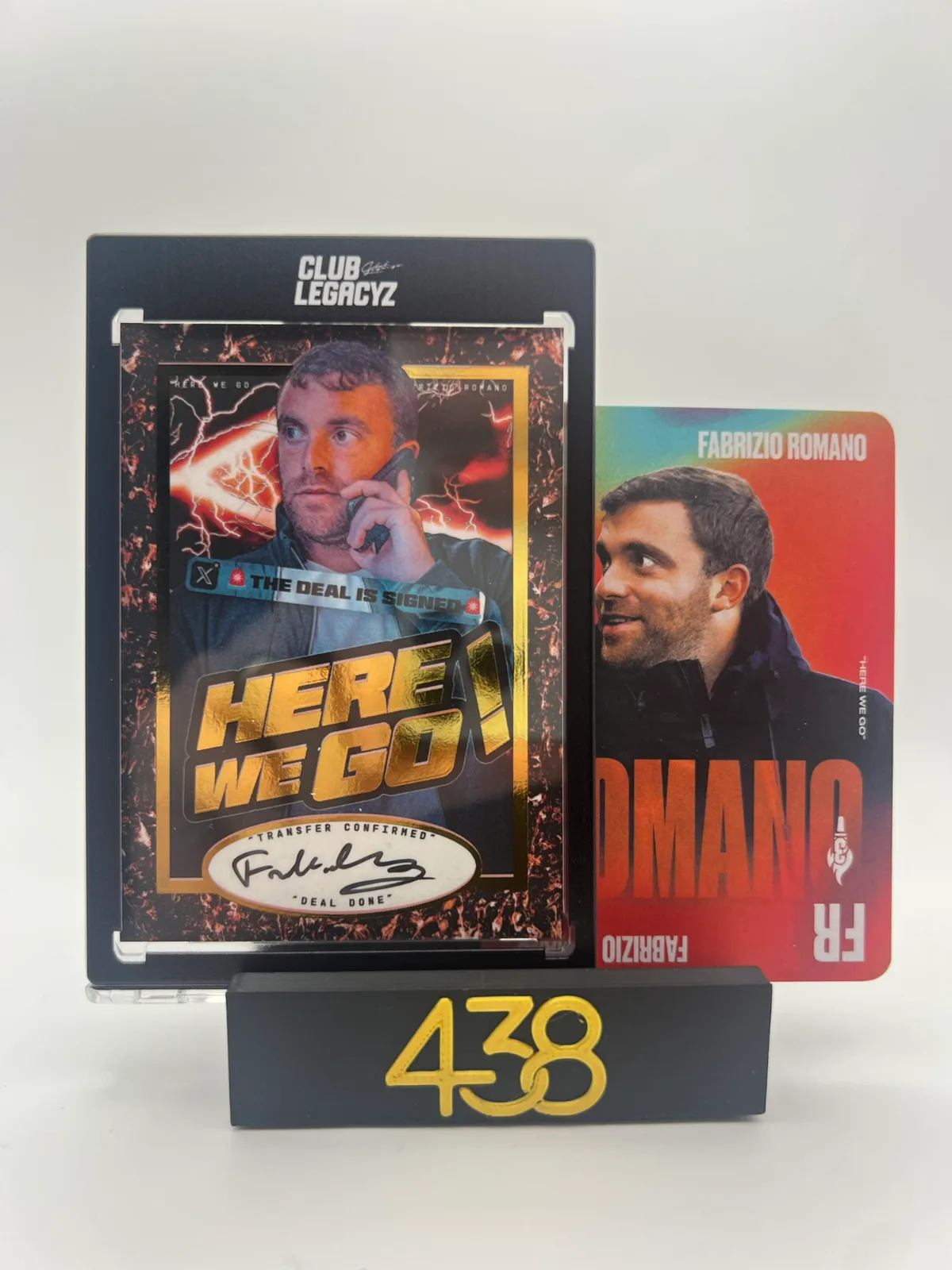 Club Legacyz Icons 3 - Fabrizio Romano HERE WE GO On Card Autograph 3/10