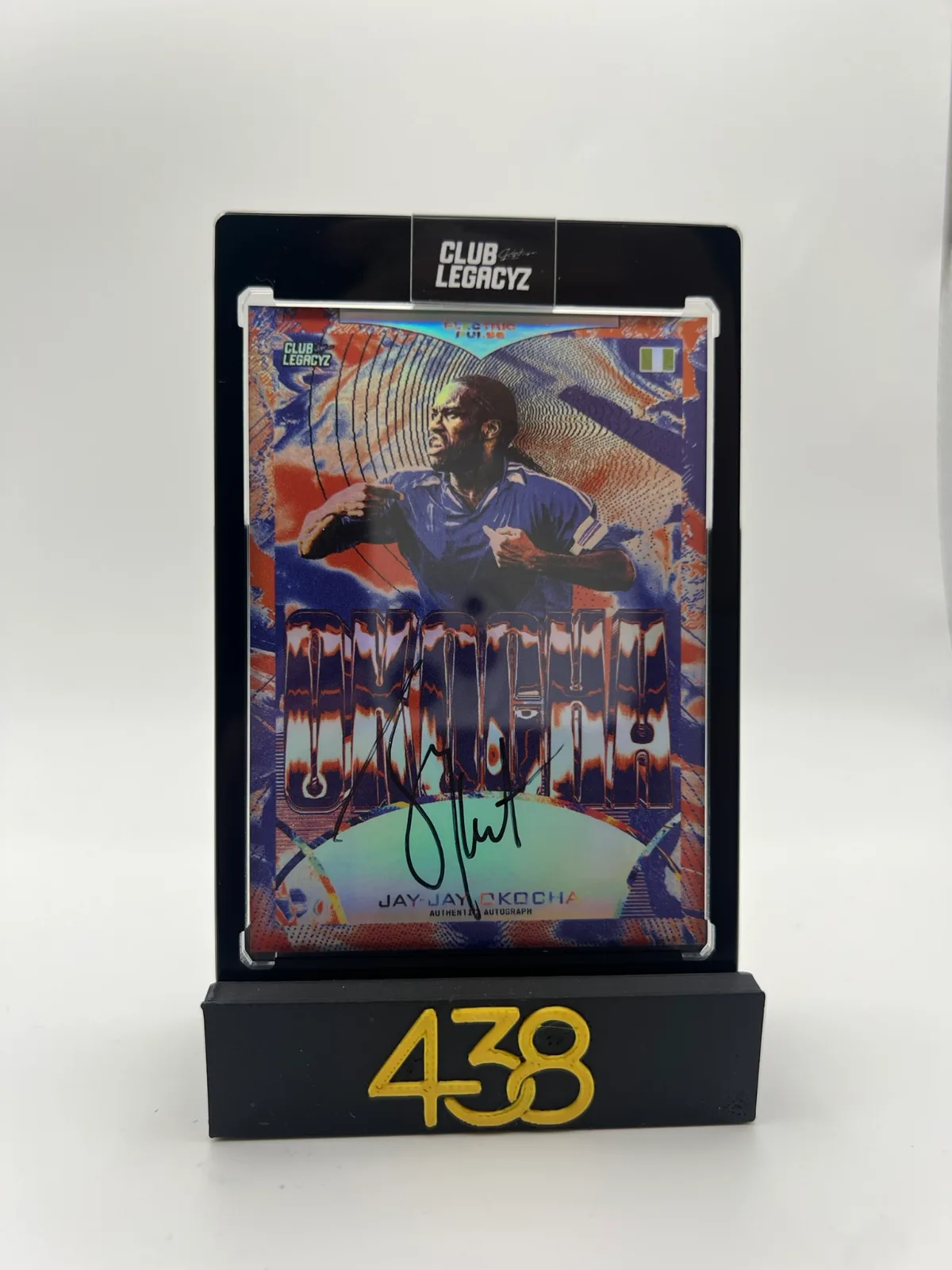Jay-Jay Okocha Electric Pulse On Card Autograph 04/75