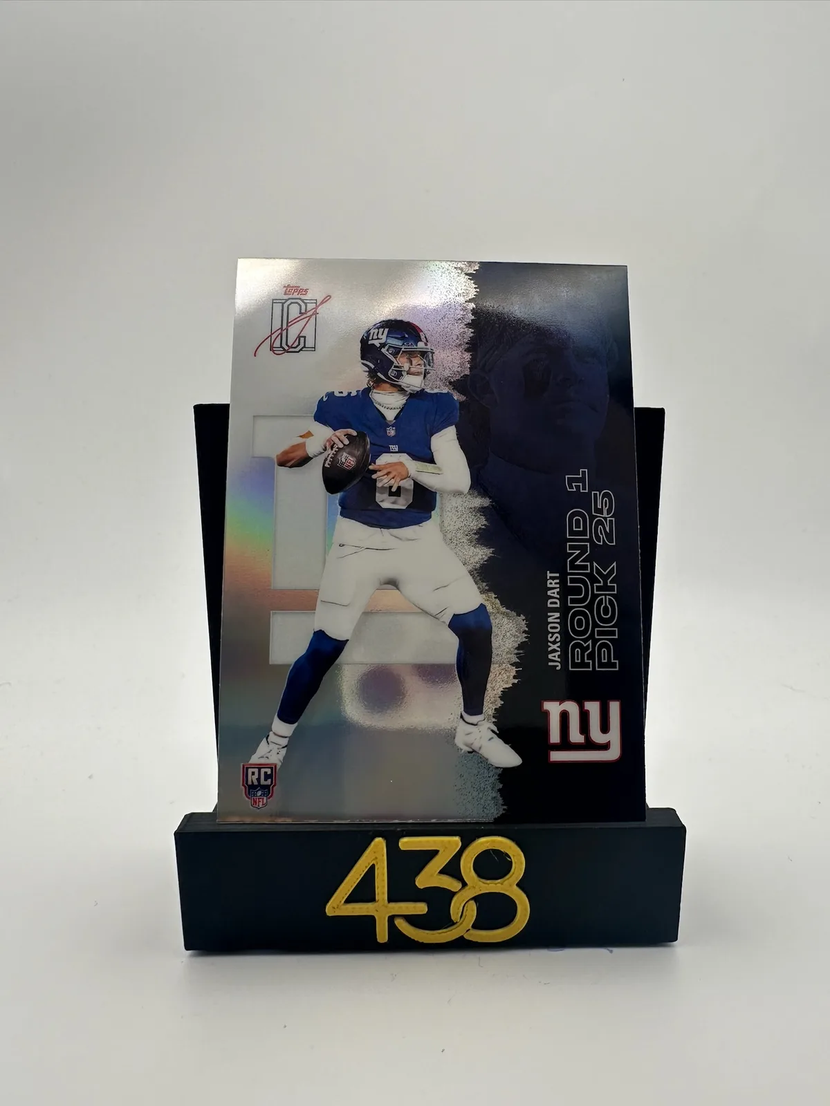 2025 Topps Signature Class 106 Jaxson Dart RC Refractor Round 1 Pick 25 Giants