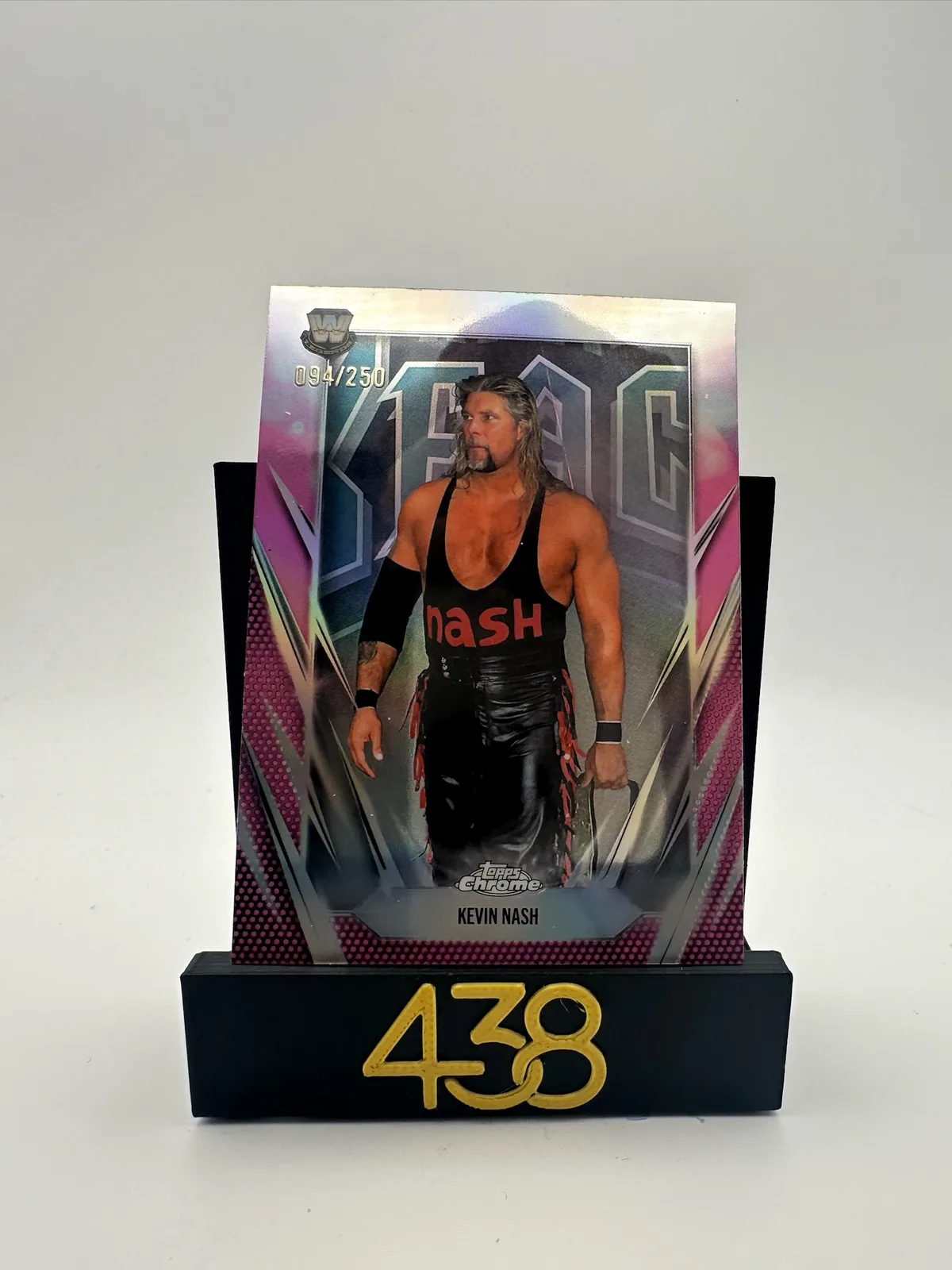 2026 Topps Chrome WWE Legends 24 Kevin Nash Pink Refractor /250 nWo Diesel